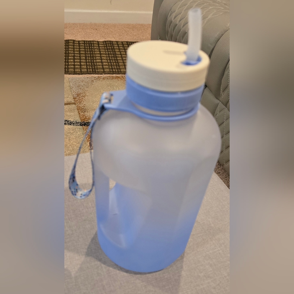 Home Essentials Blue Water Jug with Straw